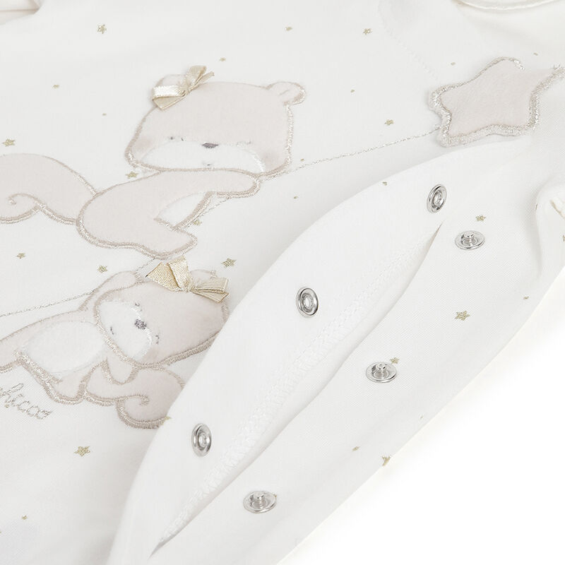 Girls Bronze Applique Front Opening Babysuit image number 3